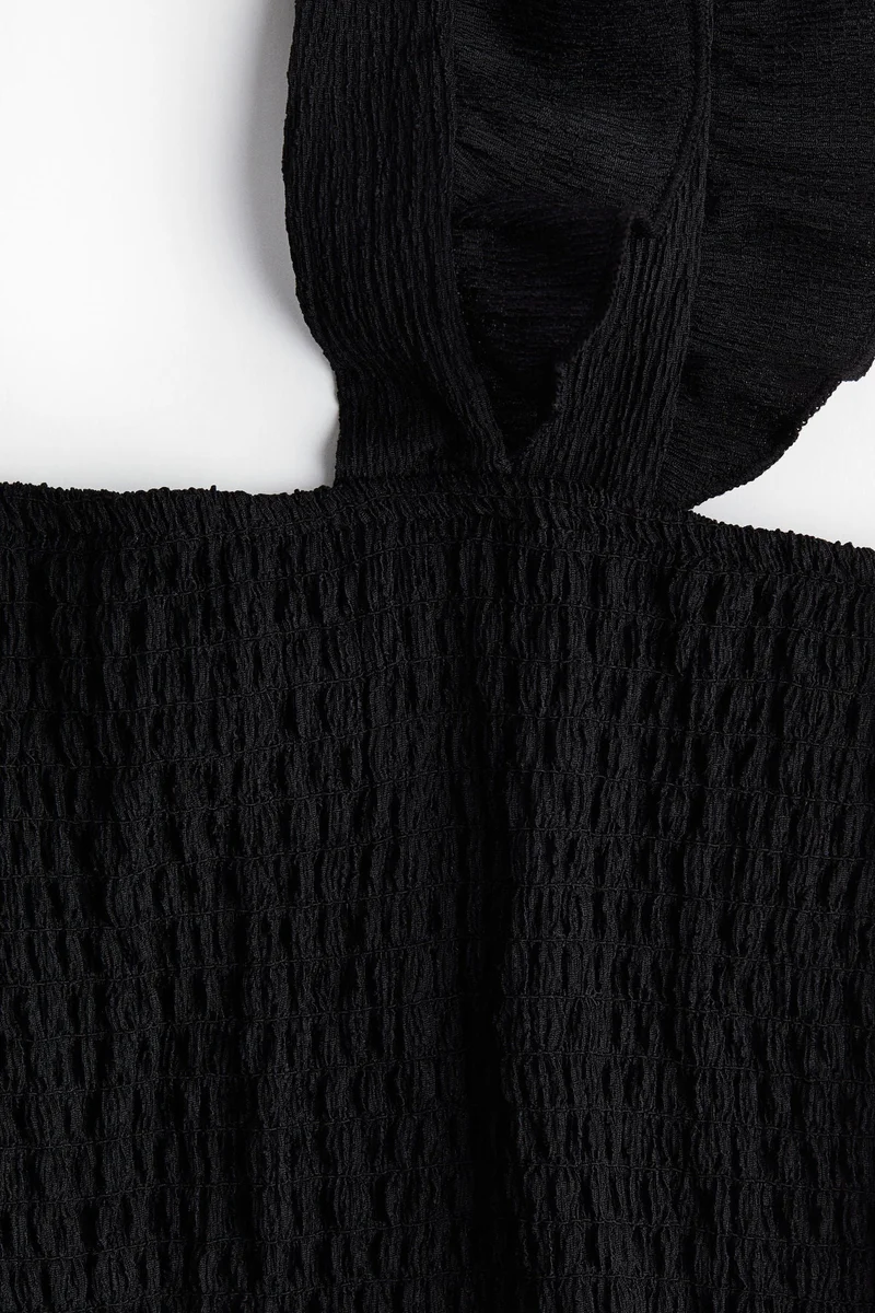 اتش اند ام بلوزة قصيرة مكشكشة